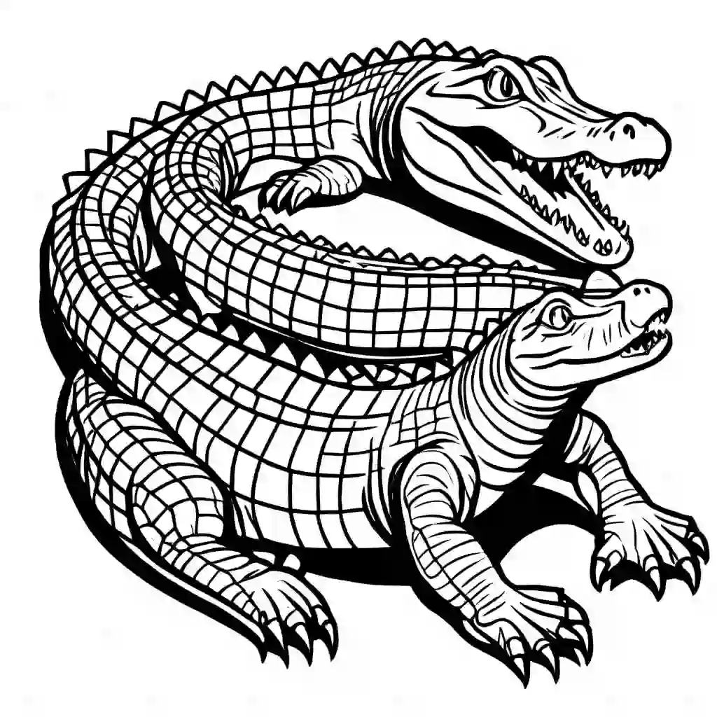 Alligators coloring pages